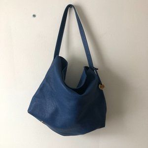 J Mclaughlin Blue Leather Bag 100% leather - LIKE NEW!